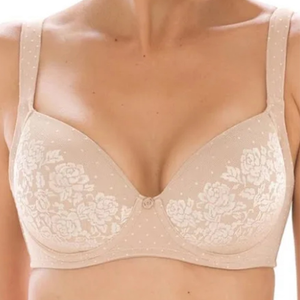 Soma Stunning Support Full Coverage Mocha Lace Dot Molded Underwire Bra